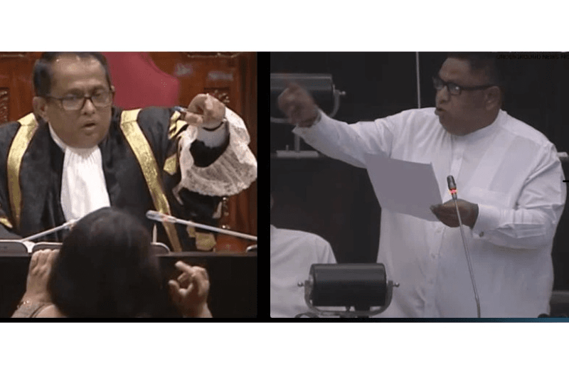 சாமர சம்பத் எம்.பி காரசார விவாதம்; சபை ஸ்தம்பிதம்; சபையை விட்டு வெளியேற்றுமாறு சபாநாயகர் உத்தரவு!