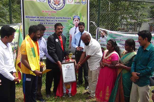 மஸ்கெலியாவில் உலக சாதனை படைத்த சிறுமி!