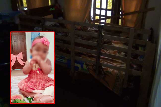 கட்டில் தடுப்பில் சிக்கி 7 மாதக் குழந்தை உயிரிழப்பு