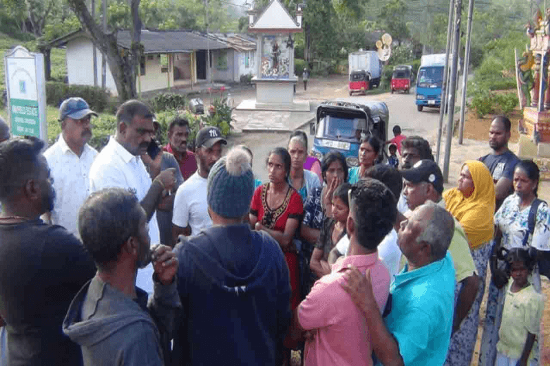வெள்ள நிவாரணம் கோரி கொட்டகலை மக்கள் போராட்டம்!