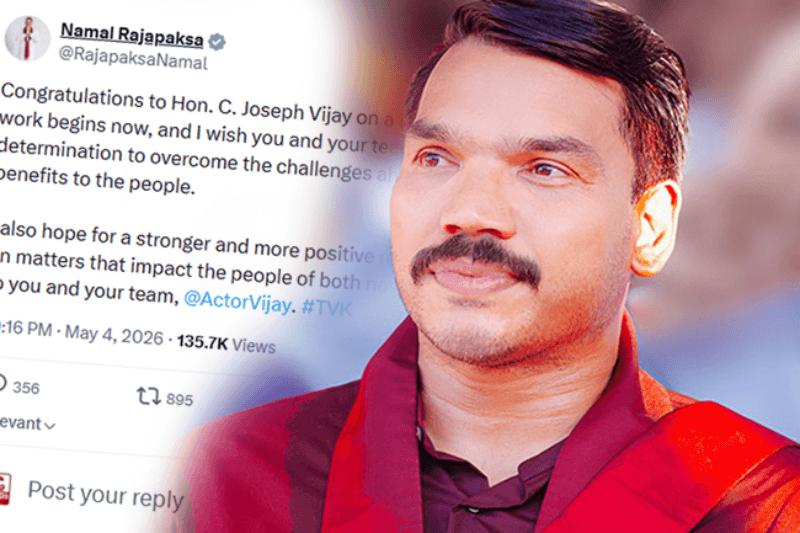 விஜயின் வெற்றிக்கு நாமல் வாழ்த்து!