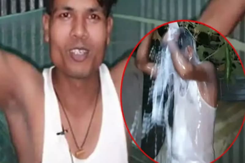 மனைவியைப் பிரிந்த சந்தோஷம்; பாலாபிஷேகம் செய்துகொண்ட கணவர்!