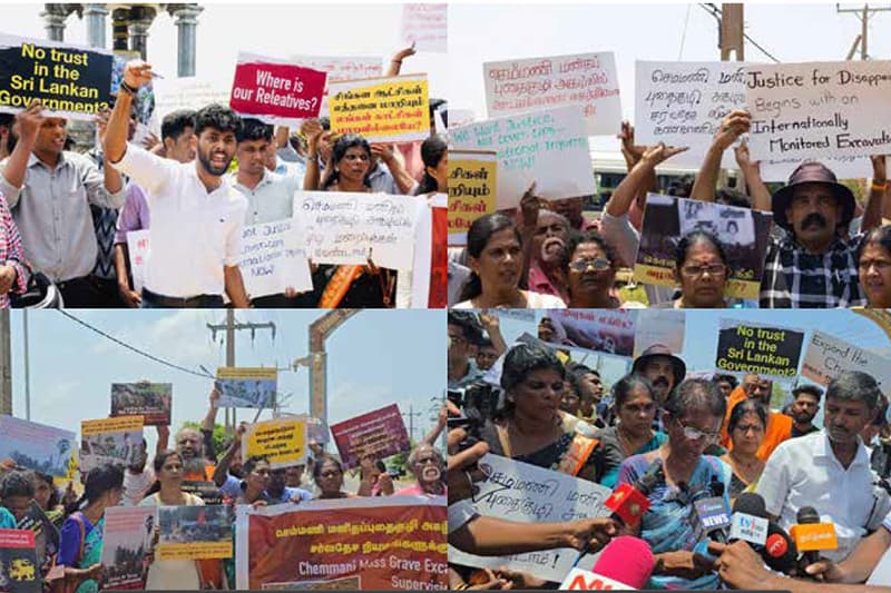 செம்மணியில் திரண்ட உறவுகள் நீதி கோரி கவனவீர்ப்புப் போர்!