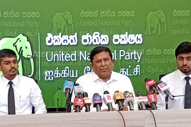 ஐக்கிய தேசியக் கட்சியினால் 20 ஆண்டுகளுக்கான தேசியக் கொள்கை வரைச்சட்டமொன்று வெளியீடு