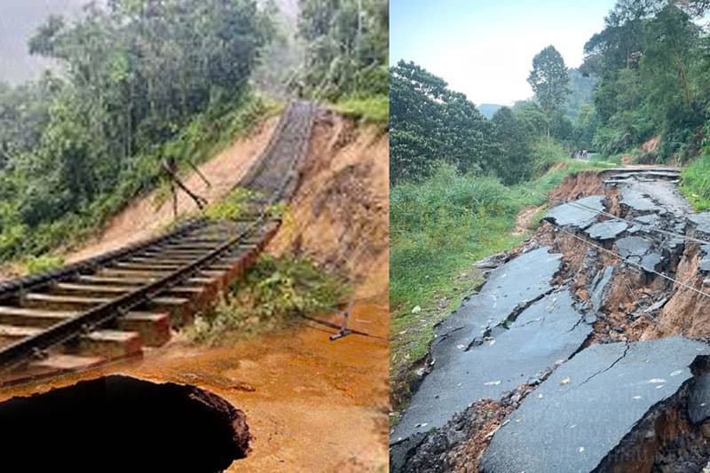மலையகத்தின் நில வெடிப்புகள், மண்சரிவுகள் தொடர்பில் தொடர் சிவப்பு எச்சரிக்கை!