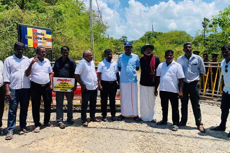 விகாரைக்காக ஆக்கிரமிக்கப்பட்ட காணியை மீட்கக் கோரி KKSஇல் போராட்டம்!
